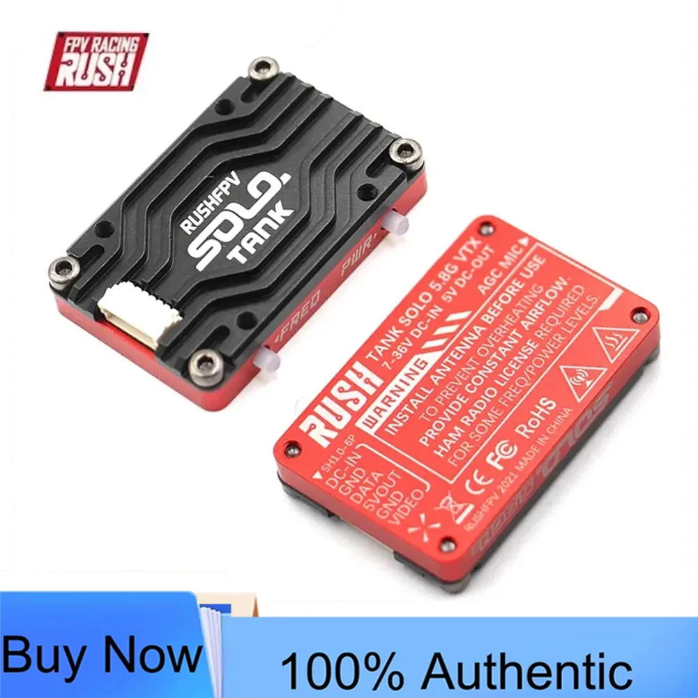 RUSH Solo Tank 5.8G 1.6W VTX Video Transmitter Built-in Mic CNC Aluminum For RC FPV Drone Parts
RUSH Solo Tank 5.8G 1.6W VTX Video Transmitter Built-in Mic CNC Aluminum For RC FPV Drone Parts