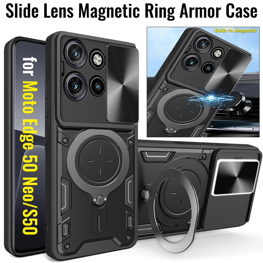 Slide Lens Armor Funda for Motorola Moto Edge 50 Neo 5G Case for Motorola Moto S50 Neo 5G Case Magnetic Ring Stand Holder Cover
Slide Lens Armor Funda for Motorola Moto Edge 50 Neo 5G Case for Motorola Moto S50 Neo 5G Case Magnetic Ring Stand Holder Cover