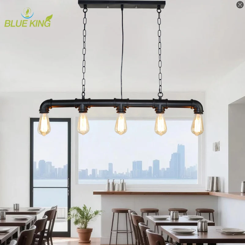 Loft Industrial Vintage Light Wrought Iron Pipe Chandelier Bar Coffee Shop Bar Retro Loft Lighting 5 lights Pendant hanging lamp
Loft Industrial Vintage Light Wrought Iron Pipe Chandelier Bar Coffee Shop Bar Retro Loft Lighting 5 lights Pendant hanging lamp