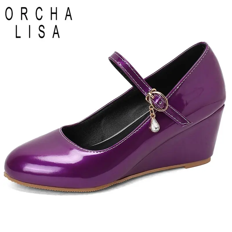 ORCHA LISA Design 2025 Spring Female Pumps Round Toe Wedges 6.5cm Buckle Strap Shiny Wedding Party Women Shoes Plus Size 47 48
ORCHA LISA Design 2025 Spring Female Pumps Round Toe Wedges 6.5cm Buckle Strap Shiny Wedding Party Women Shoes Plus Size 47 48