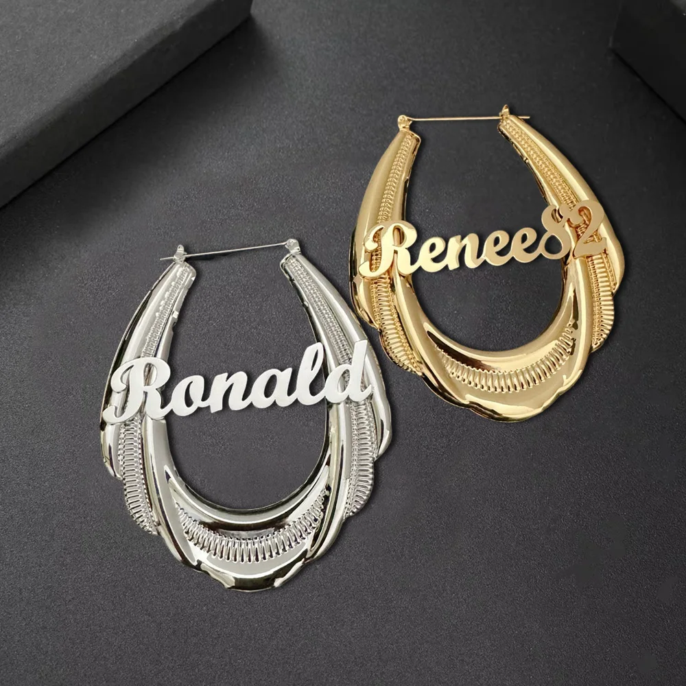 Chunky Hoop Earrings Custom Name Earrings 18K Gold Plated Stainless Steel Personalized Circle Earring Engraved Jewelry Gift
Chunky Hoop Earrings Custom Name Earrings 18K Gold Plated Stainless Steel Personalized Circle Earring Engraved Jewelry Gift
