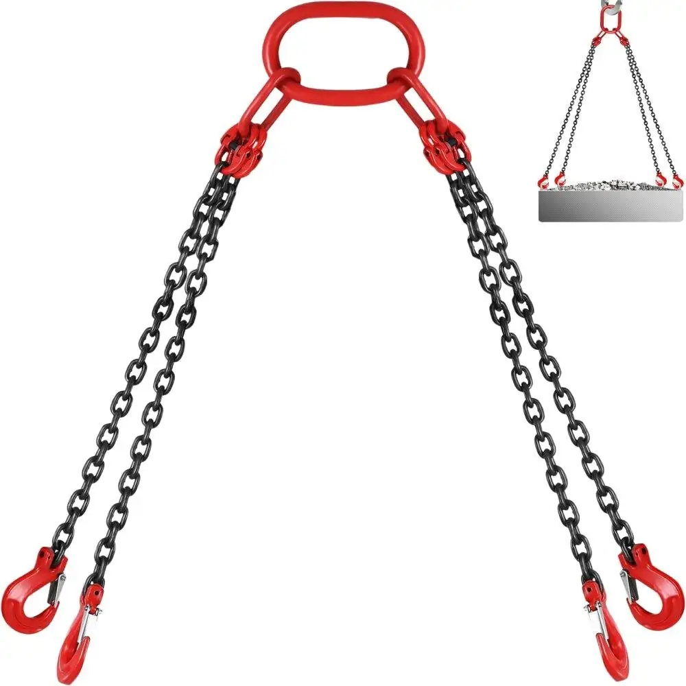 5Ft Chain Sling 5/16 Inch X 5 Ft Engine Lift Chain for G8 0 Alloy Steel Engine Chain Hoist Lifts 3 Ton with 4 Leg Grab Hooks
5Ft Chain Sling 5/16 Inch X 5 Ft Engine Lift Chain for G8 0 Alloy Steel Engine Chain Hoist Lifts 3 Ton with 4 Leg Grab Hooks