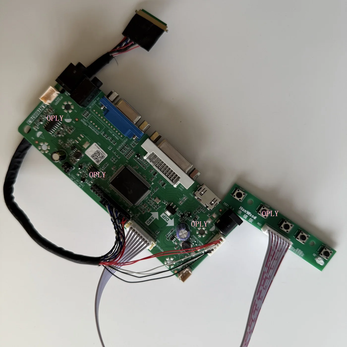 M.NT68676 HDMI-compatible DVI VGA LVDS Controller Board kit for LP133WH2-TLM4 LP133WH2-TLM7 1366X768 Panel LCD LED display DIY
M.NT68676 HDMI-compatible DVI VGA LVDS Controller Board kit for LP133WH2-TLM4 LP133WH2-TLM7 1366X768 Panel LCD LED display DIY