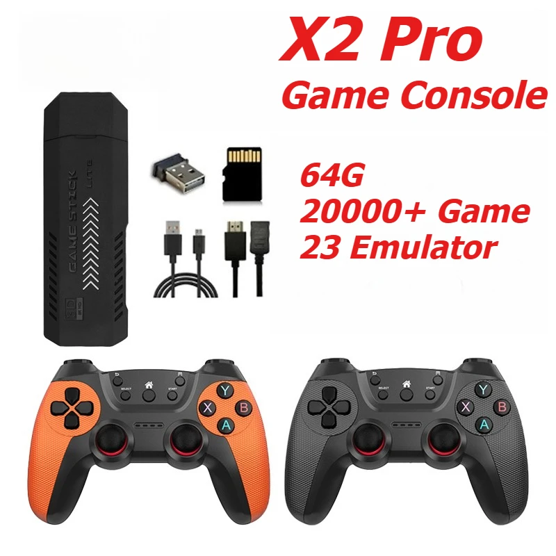 X2 Pro Retro Video Game Console 2.4G Wireless Dual Game Controller TV Game Stick 20000 Games Two Player Game Console
X2 Pro Retro Video Game Console 2.4G Wireless Dual Game Controller TV Game Stick 20000 Games Two Player Game Console