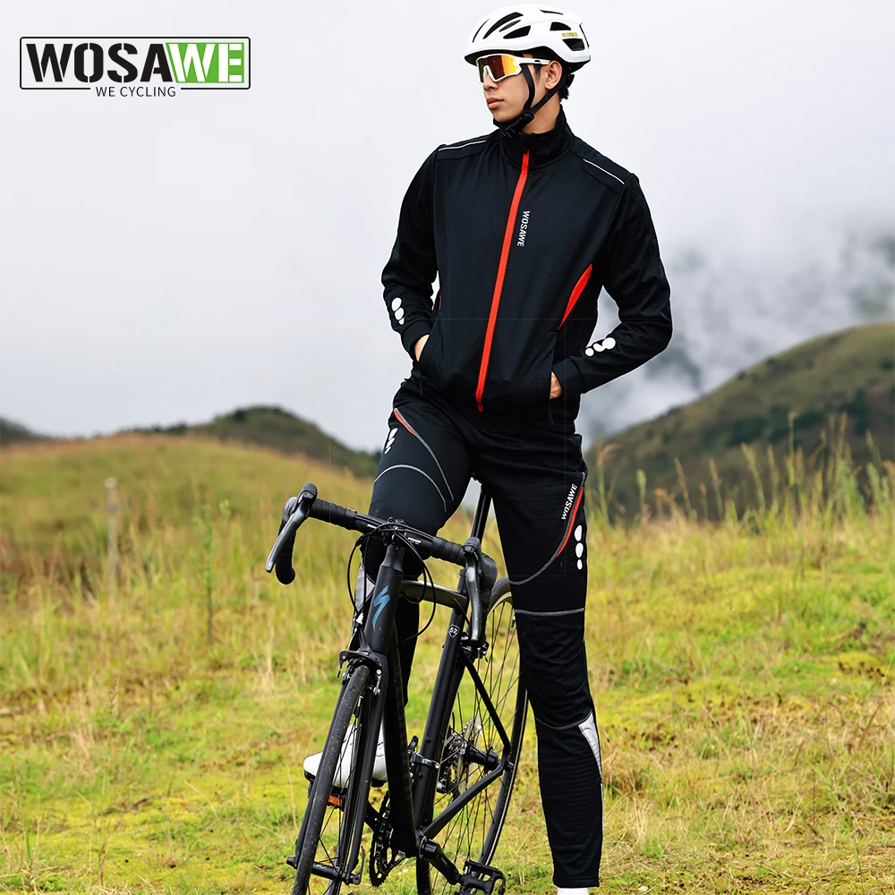 WOSAWE Winter Thermal Cycling Set Bicycle Jacket Clothes Pants Outdoor Sport Suit Windproof Coat MTB Road Bike Men Sportswear
WOSAWE Winter Thermal Cycling Set Bicycle Jacket Clothes Pants Outdoor Sport Suit Windproof Coat MTB Road Bike Men Sportswear