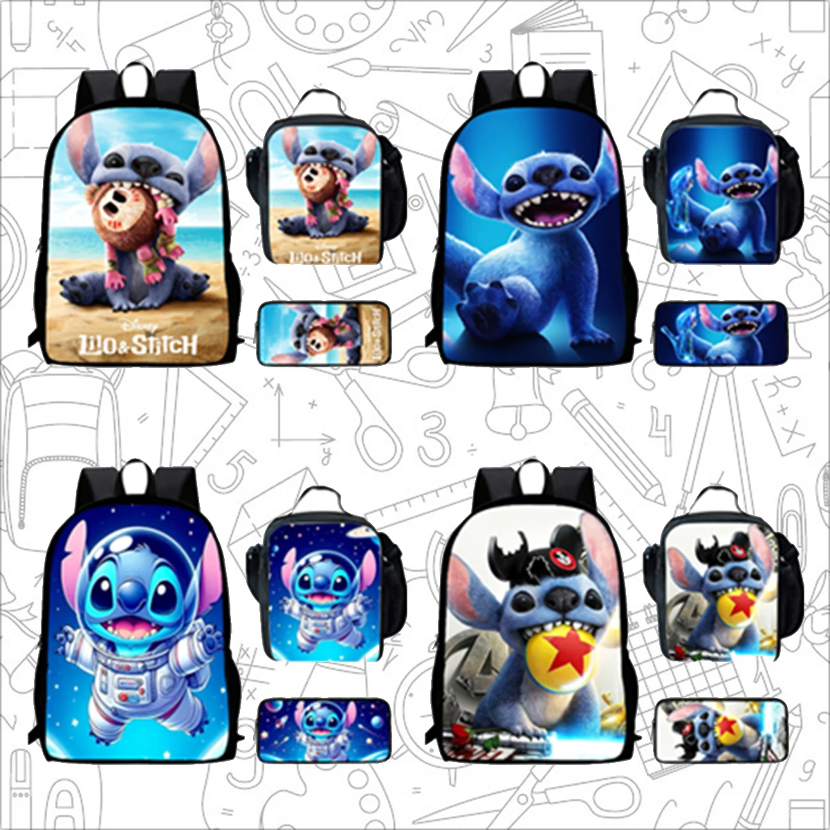 Cartoon Stitch Child School Backpack With Lunch Bags Pencil Bags For Age 4-9,Light Weight School Bags For Boys Girls
Cartoon Stitch Child School Backpack With Lunch Bags Pencil Bags For Age 4-9,Light Weight School Bags For Boys Girls