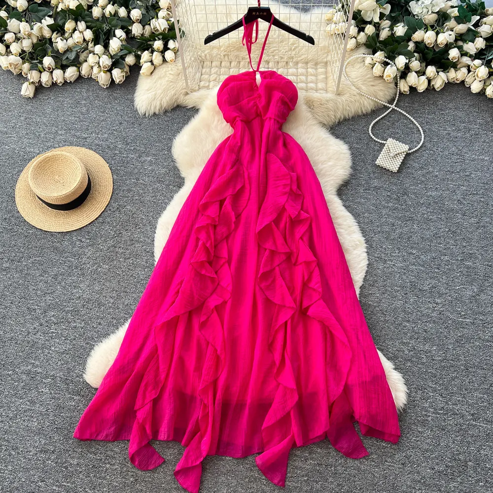Long Dress Women Dresses A Line Vestidos Y2k Streetwear Halter Sleeveless Beach Ruffles Elegant Splice Party Night Work 2026
Long Dress Women Dresses A Line Vestidos Y2k Streetwear Halter Sleeveless Beach Ruffles Elegant Splice Party Night Work 2026