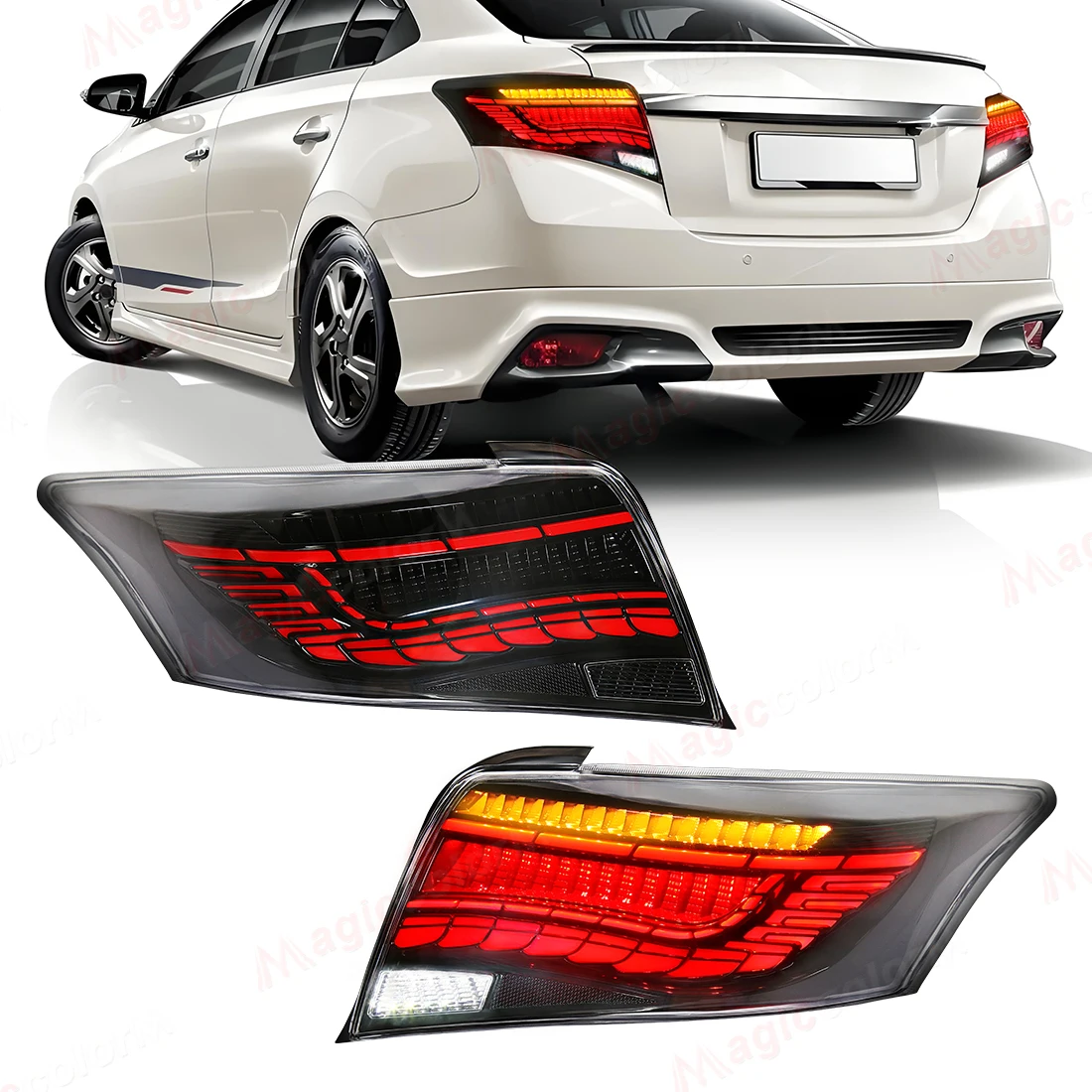 2Pcs Tail Lamps For Toyota Vios 2014 2015 2016 Car Tail Light Assembly Rear Driving Warning Brake Turn Signal Reverse Taillights
2Pcs Tail Lamps For Toyota Vios 2014 2015 2016 Car Tail Light Assembly Rear Driving Warning Brake Turn Signal Reverse Taillights