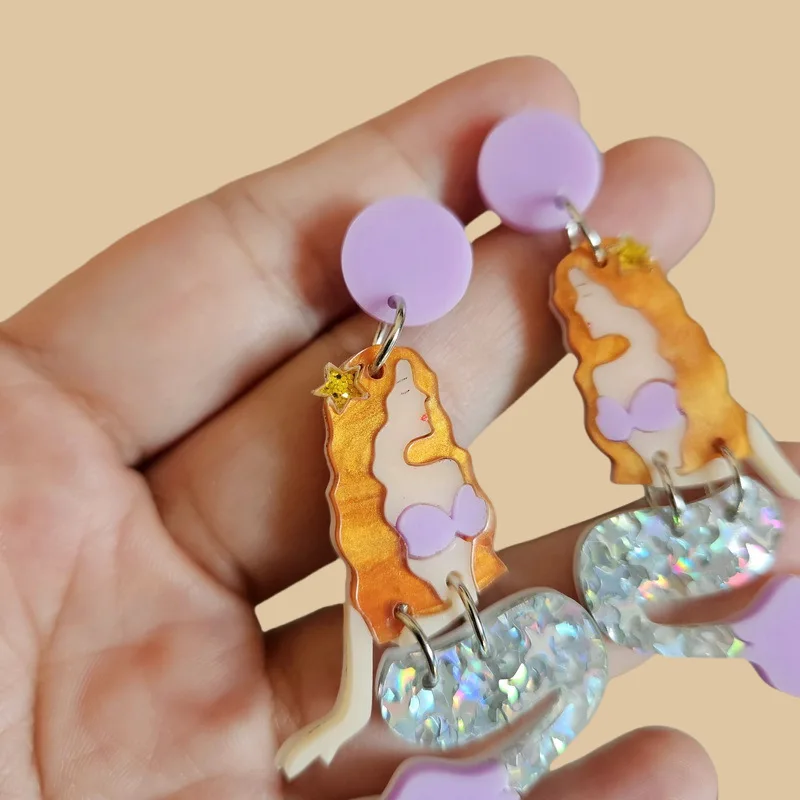 1 Pairs Bikini Mermaid Acrylic Studs Earrings for Women Double Layer Splicing Colorful Pendants Ear Rings
1 Pairs Bikini Mermaid Acrylic Studs Earrings for Women Double Layer Splicing Colorful Pendants Ear Rings