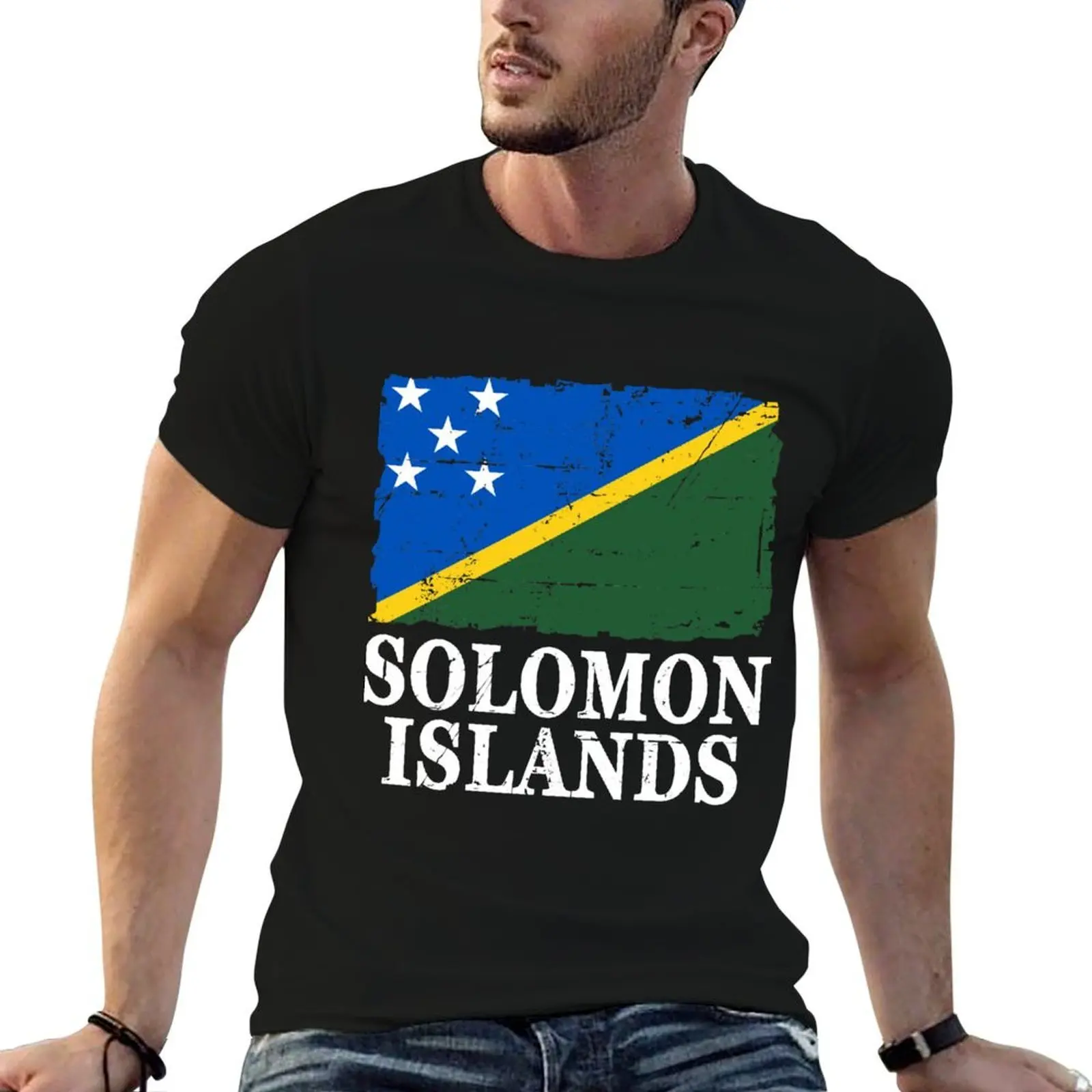 Flag of Solomon Islands- Vintage Look - Banner T-Shirt t shirts for man slim fit t shirts for man cotton soft T-Shirt
Flag of Solomon Islands- Vintage Look - Banner T-Shirt t shirts for man slim fit t shirts for man cotton soft T-Shirt