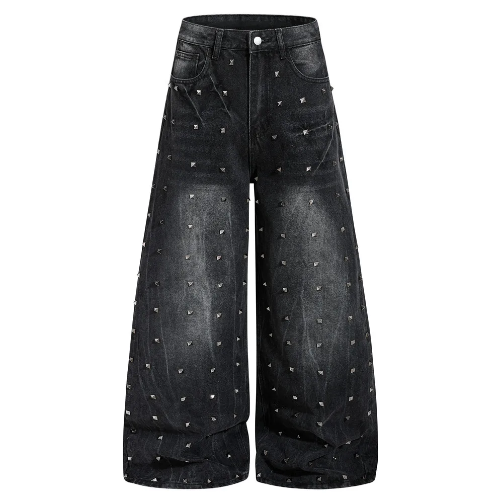 Men's High Streetwear Loose Fit Vibe Style Hip Hop Jeans Pants With Rivets Baggy Y2K Punk Style Denim Trousers Washed Vintage
Men's High Streetwear Loose Fit Vibe Style Hip Hop Jeans Pants With Rivets Baggy Y2K Punk Style Denim Trousers Washed Vintage