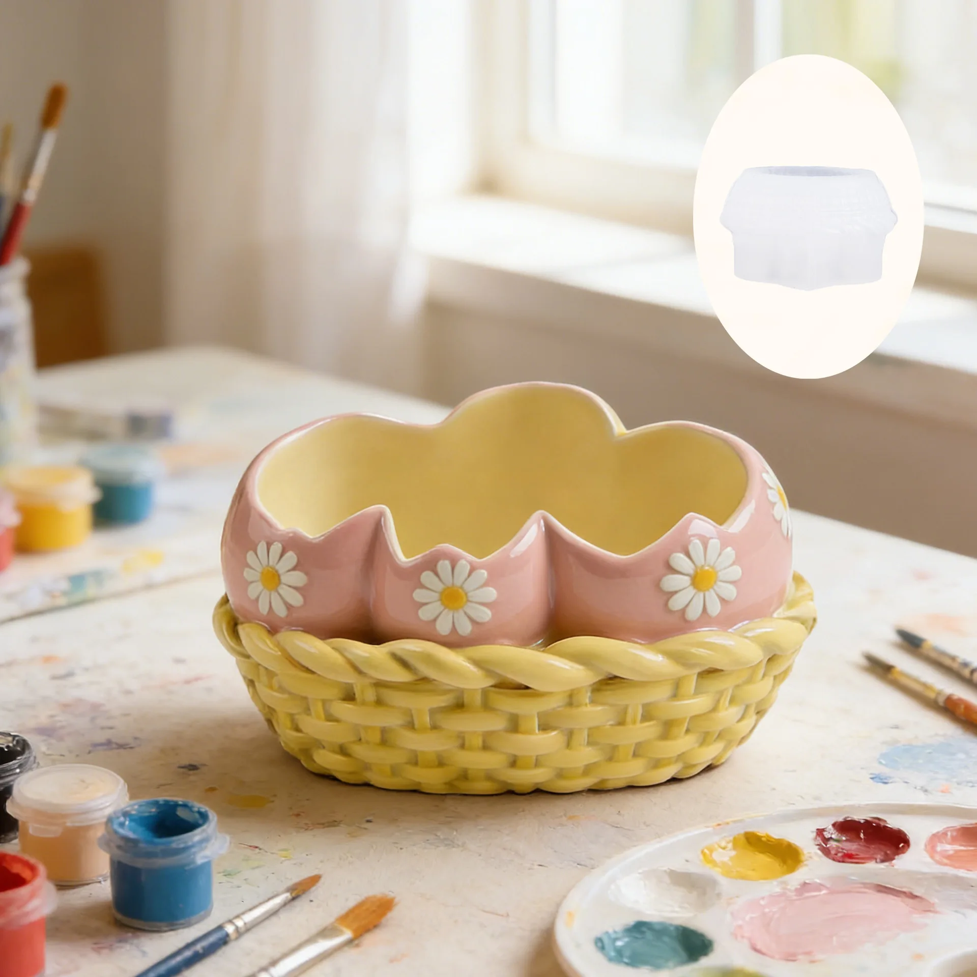 Mould Eggshell Bird's Nest Cement Aromatherapy Plaster Cup Mold DIY Resin Storage Cup Flower Pot Decorative Item Silicone Molds
Mould Eggshell Bird's Nest Cement Aromatherapy Plaster Cup Mold DIY Resin Storage Cup Flower Pot Decorative Item Silicone Molds
