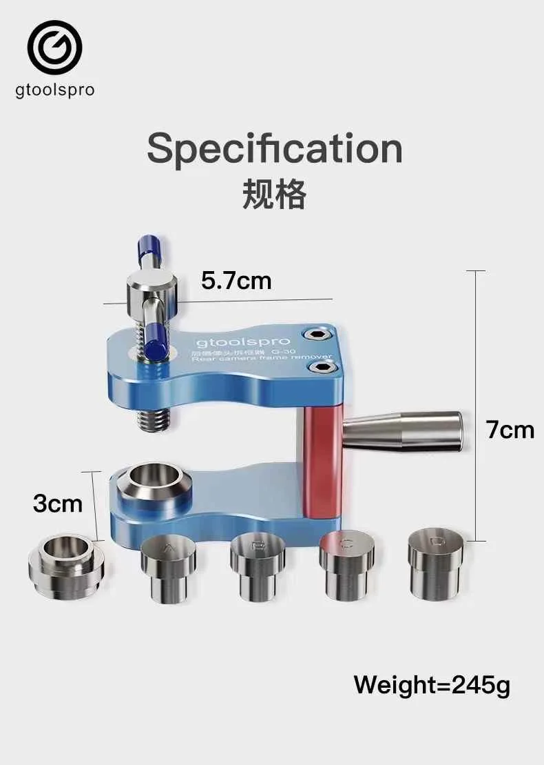 Gtoolspro C30 Rear Camera Frame Remover Efficient And Fast Removal for 11 12 13 14 15 Series Rear Camera Frame Mover
Gtoolspro C30 Rear Camera Frame Remover Efficient And Fast Removal for 11 12 13 14 15 Series Rear Camera Frame Mover