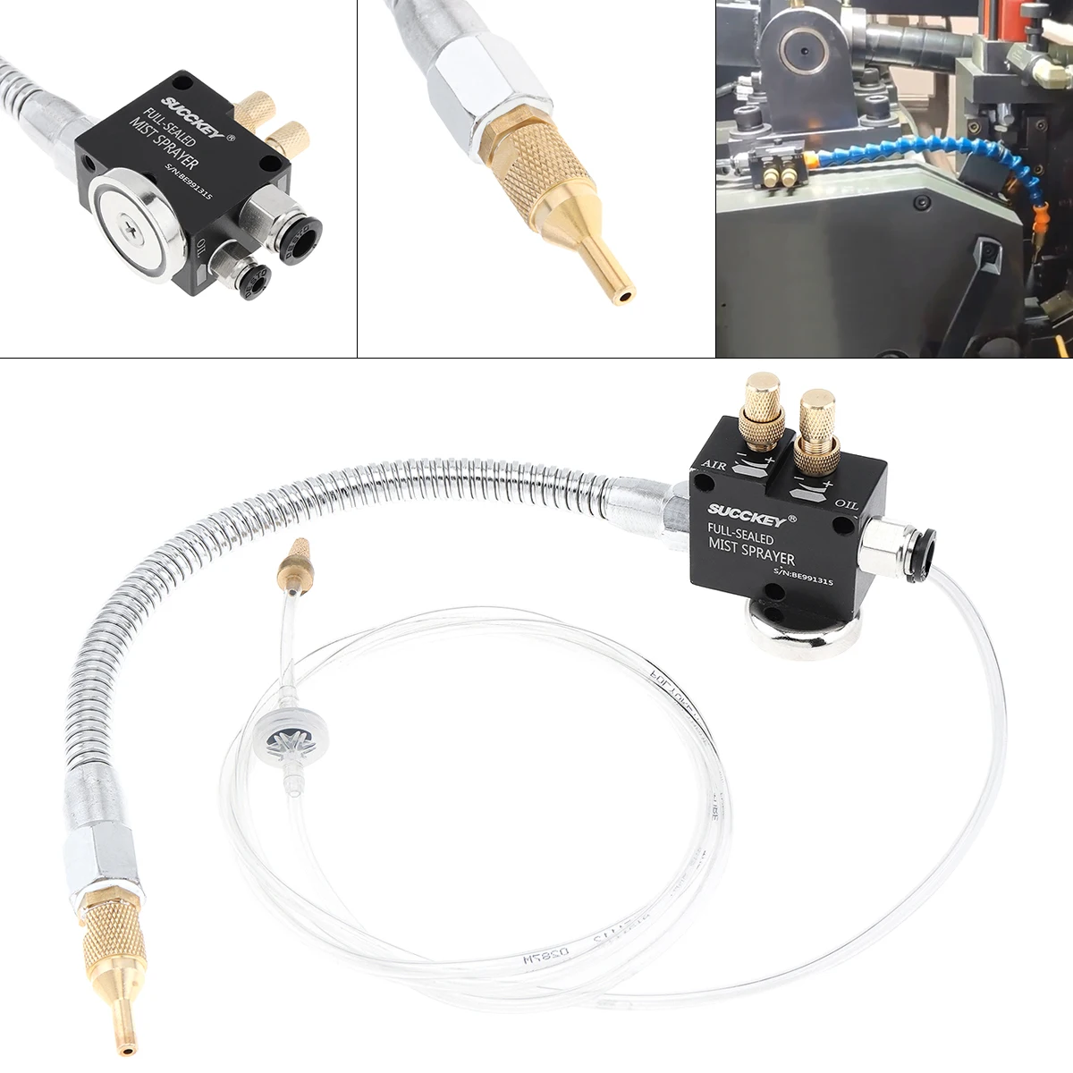 Precision Mist Coolant Lubrication Spray System Stainless Steel Flexible Pipe for Metal Cutting Engraving Cooling Machine
Precision Mist Coolant Lubrication Spray System Stainless Steel Flexible Pipe for Metal Cutting Engraving Cooling Machine
