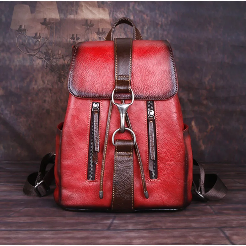 2025 New Retro Leather Backpack - High quality brushed leather, drawstring and buckle design, fashionable style
2025 New Retro Leather Backpack - High quality brushed leather, drawstring and buckle design, fashionable style