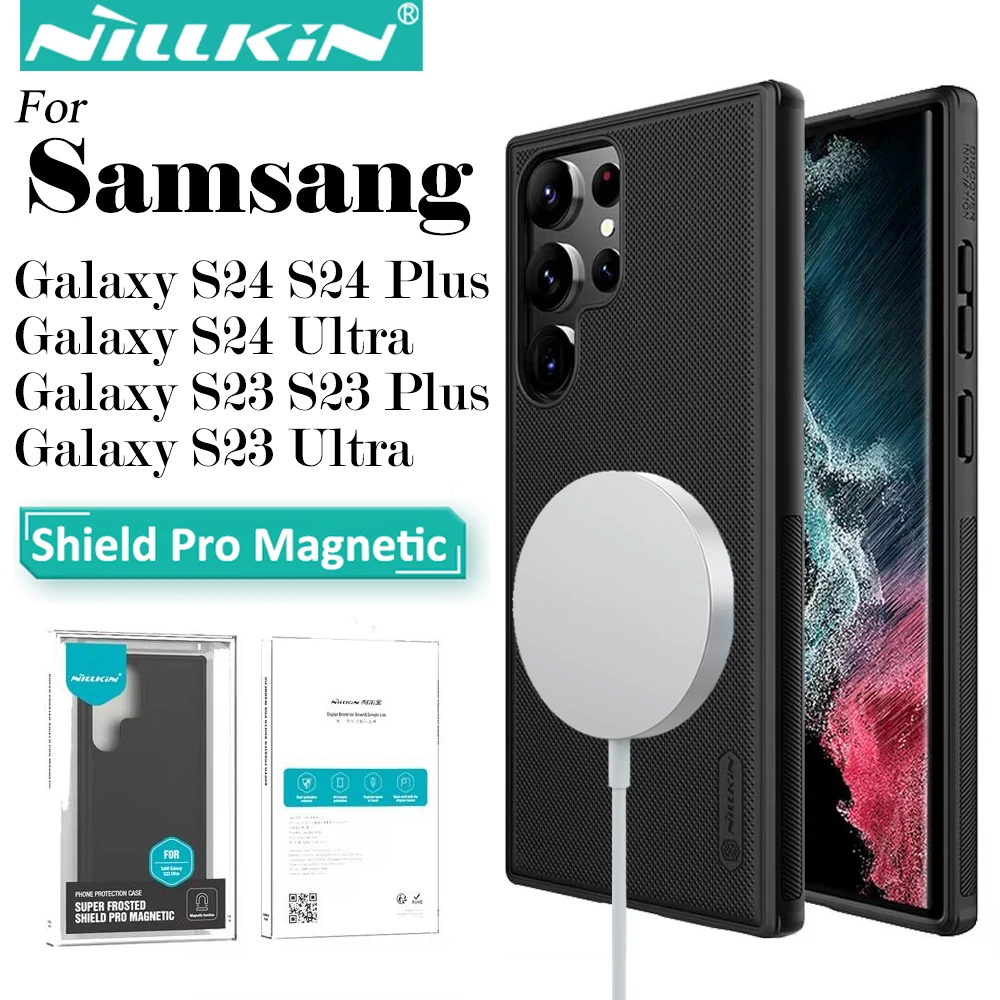 Магнитный чехол Nillkin для Samsung Galaxy S24 Ultra / S24 Plus / S23 Ultra / S23 Plus, матовый защитный чехол из поликарбоната и ТПУ
Магнитный чехол Nillkin для Samsung Galaxy S24 Ultra / S24 Plus / S23 Ultra / S23 Plus, матовый защитный чехол из поликарбоната и ТПУ
