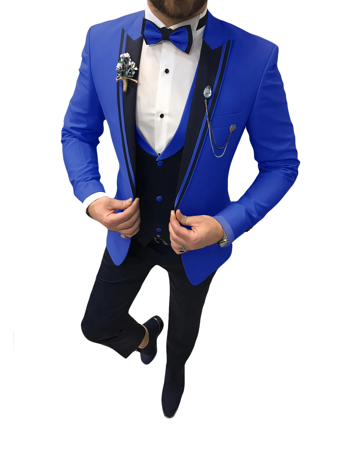 Slim Fit Men's Suit 3 Pieces Blazer+Vest+Pants Spliced Lapel Formal Leisure Tuxedos Party Wedding Dress Male For Groomsmen
Slim Fit Men's Suit 3 Pieces Blazer+Vest+Pants Spliced Lapel Formal Leisure Tuxedos Party Wedding Dress Male For Groomsmen