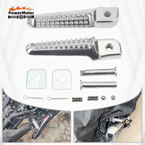 Universal Foot Peg Anti-Slip Foot Rests Pegs Aluminum Alloy Motorcycle Rear Footrests for Honda Yamaha Kawasaki Yamaha Suzuki