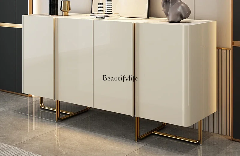 Italian minimalist entrance cabinet, simple modern decoration, light luxury style, bright rock slab dining side cabinet
Italian minimalist entrance cabinet, simple modern decoration, light luxury style, bright rock slab dining side cabinet