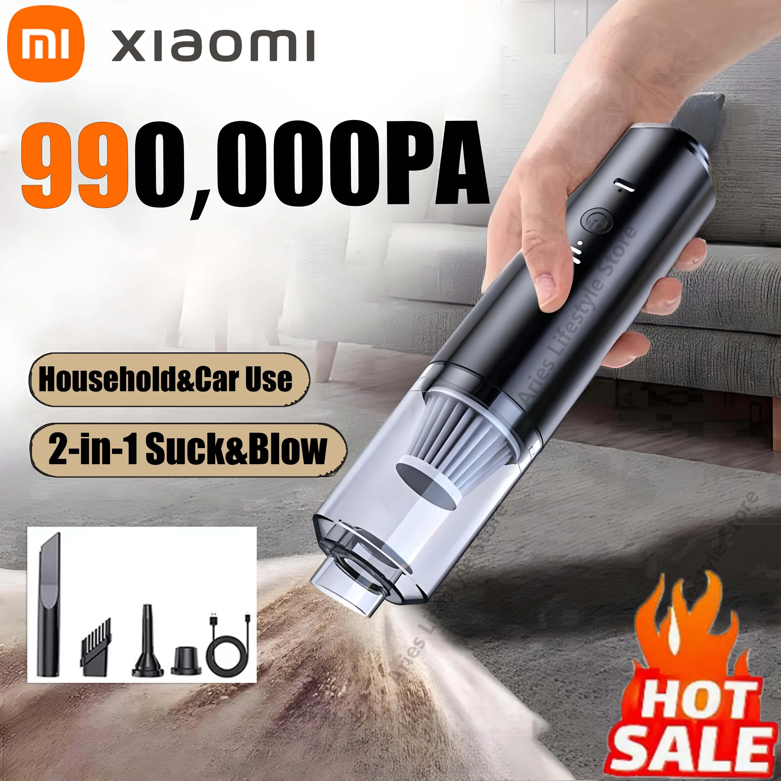 Xiaomi Powerful Vacuum Cleaner 990000pa Cordless Handheld Vacuum Home Suction Blow Vacuum Cleaner Clean Without Dead Corner New
Xiaomi Powerful Vacuum Cleaner 990000pa Cordless Handheld Vacuum Home Suction Blow Vacuum Cleaner Clean Without Dead Corner New