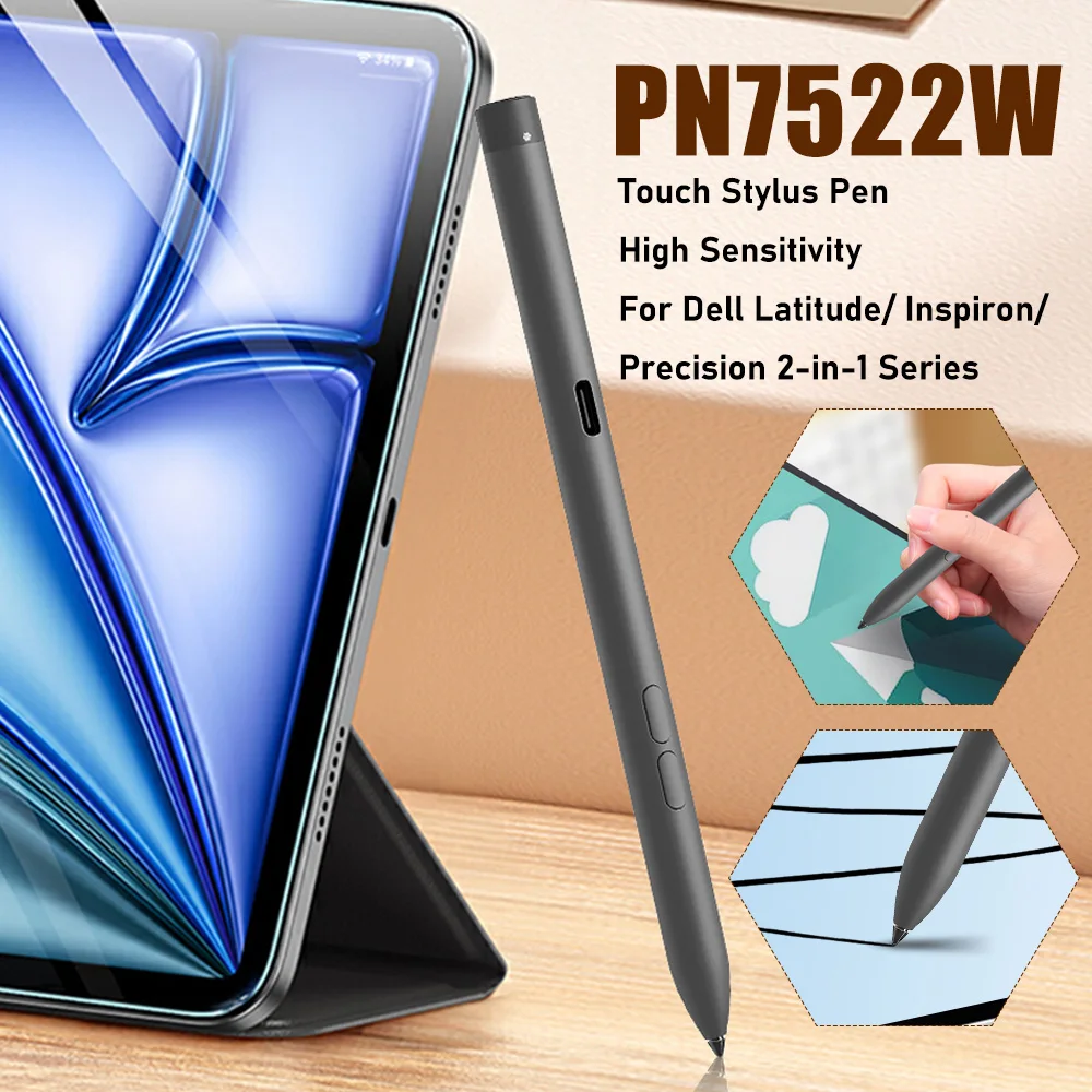 PN7522W Laptop Tablet Touch Pen Rechargeable Active Pens Palm Rejection Touch Screen Stylus Pencil For Dell Latitude 5310 2-in-1
PN7522W Laptop Tablet Touch Pen Rechargeable Active Pens Palm Rejection Touch Screen Stylus Pencil For Dell Latitude 5310 2-in-1