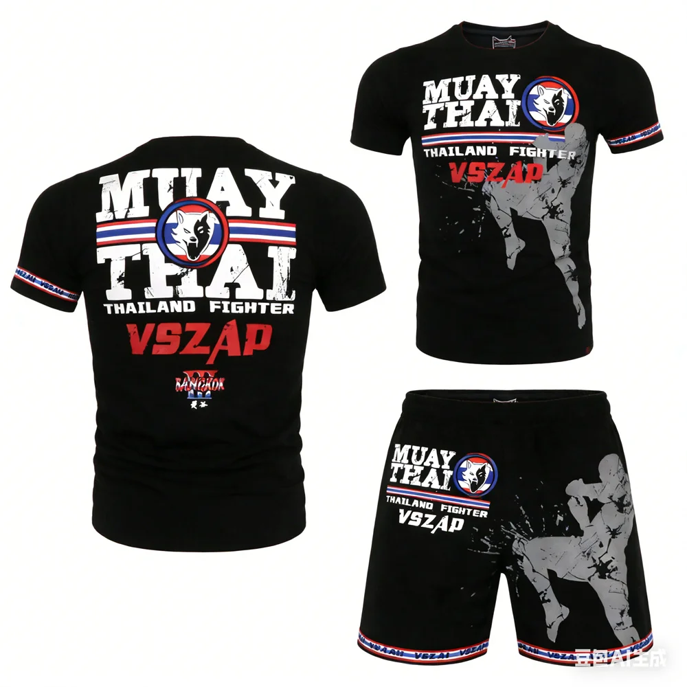 Summer Boxing T-shirt and pants two-piece set Muay Thai T-shirt Set Training Muay Thai T-shirt y2k sport suit New Muay Thai set
Summer Boxing T-shirt and pants two-piece set Muay Thai T-shirt Set Training Muay Thai T-shirt y2k sport suit New Muay Thai set