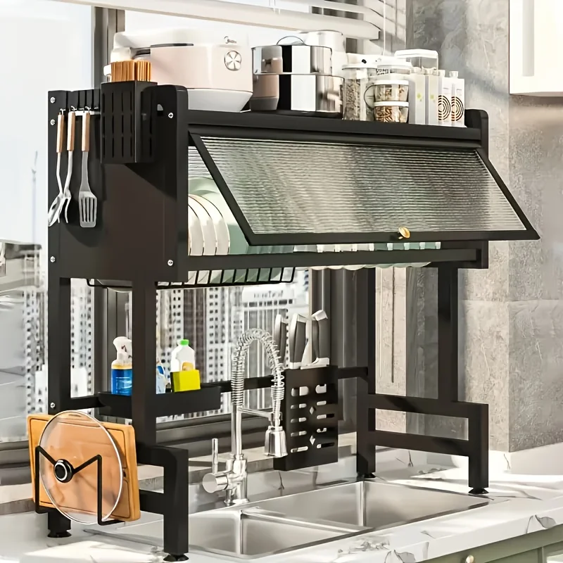 Dustproof Kitchen Storage Rack, Cutlery Rack, Sink Storage Rack, Suitable for Storing Cutlery, Cups, And Cooking Utensils, Space
Dustproof Kitchen Storage Rack, Cutlery Rack, Sink Storage Rack, Suitable for Storing Cutlery, Cups, And Cooking Utensils, Space