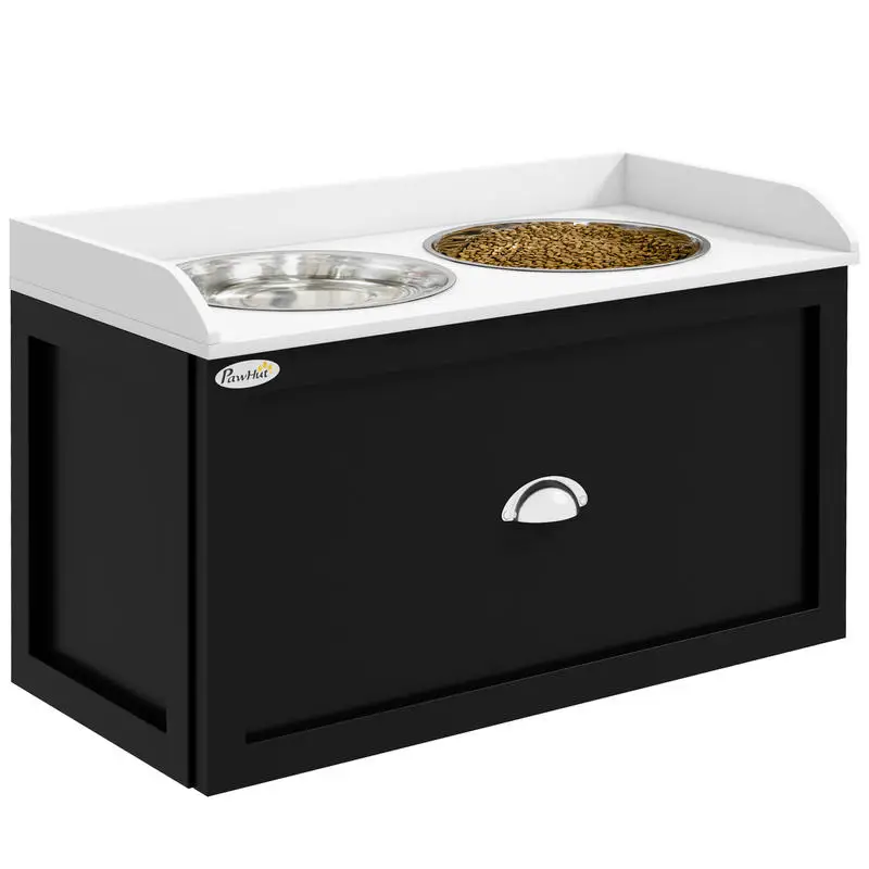 PawHut Pet Feeding Station Pet Dish Bowl Set with Storage, 2 Elevated Dog Bowls for Large Sized Dogs, White and Black
PawHut Pet Feeding Station Pet Dish Bowl Set with Storage, 2 Elevated Dog Bowls for Large Sized Dogs, White and Black