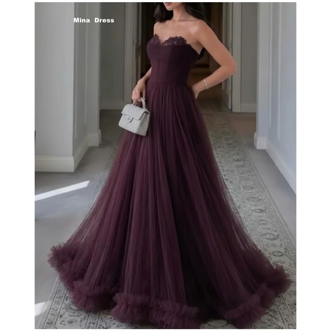 Mina Customized Purple Heart Neck Lace Sleeveless Backless Wedding Dresses and Evening Dresses for Special Occasions Prom Dress
Mina Customized Purple Heart Neck Lace Sleeveless Backless Wedding Dresses and Evening Dresses for Special Occasions Prom Dress