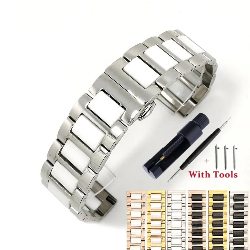 14mm 16mm 18mm 20mm 22mm Quick Release Stainless steel + Ceramic Watch Strap Replacement for Universal Waterproof Watch Band
14mm 16mm 18mm 20mm 22mm Quick Release Stainless steel + Ceramic Watch Strap Replacement for Universal Waterproof Watch Band