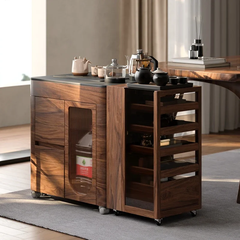 Solid wood movable sofa side cabinet, living room, black walnut display cabinet, tea table, tea table, tea cabinet
Solid wood movable sofa side cabinet, living room, black walnut display cabinet, tea table, tea table, tea cabinet