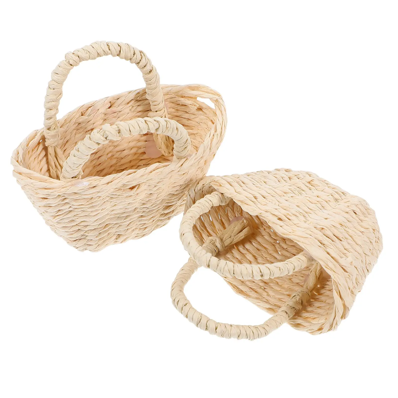 2Pcs Raffia Small Baskets Mini Lightweight Portable Versatile Usage Longlasting Material Tiny Storage Basket Dollhouse
2Pcs Raffia Small Baskets Mini Lightweight Portable Versatile Usage Longlasting Material Tiny Storage Basket Dollhouse