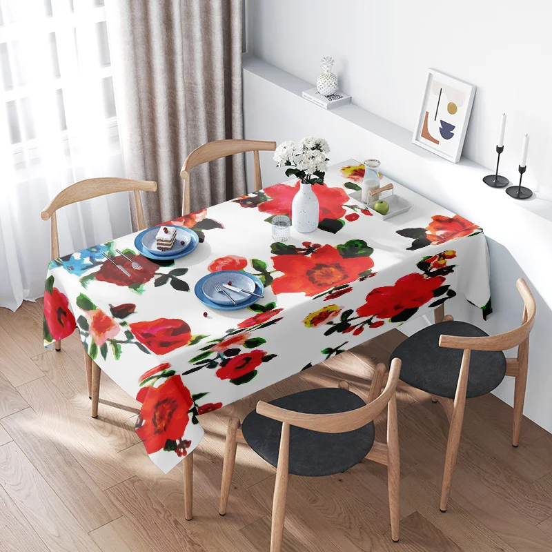 Modern Floral Print Tablecloth: Bright Elegant Flower Design for Kitchen Dining Tables - Machine Washable, Available in Various
Modern Floral Print Tablecloth: Bright Elegant Flower Design for Kitchen Dining Tables - Machine Washable, Available in Various