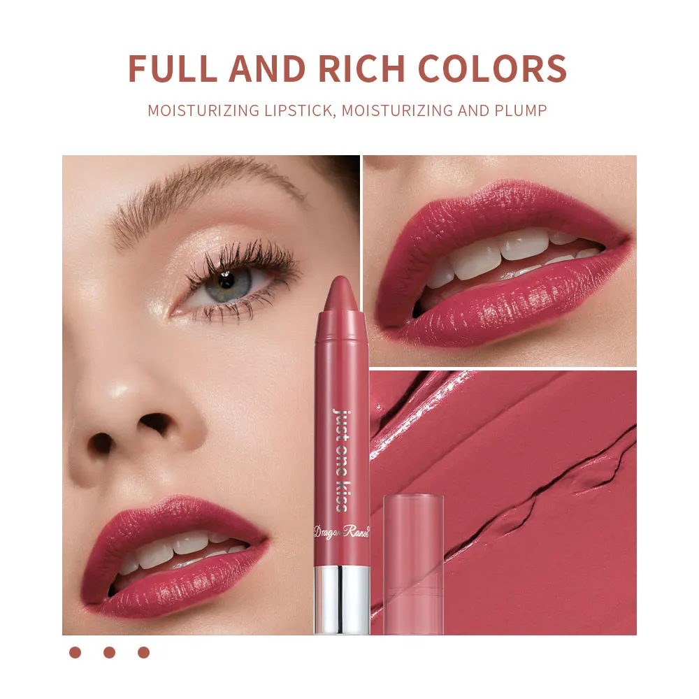 Bright Lipstick Easy to Color Lipstick Color Moisturizing Lip Gloss Easy to Color Lip Glaze Rotating Bright Lipstick Pen Lip Gloss Lipstick European and American Style Nude Brown Red Pink Lipstick Masquerade Lipstick Pen Lip Liner