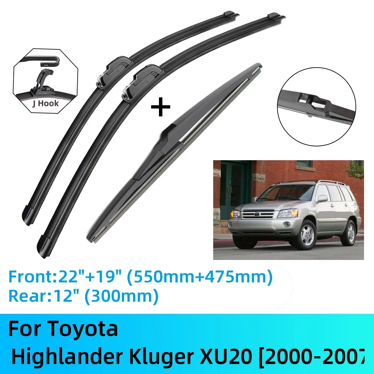Для Toyota Highlander Kluger XU20 передние и задние щетки стеклоочистителя, резак, аксессуары, крючок J U 2000-2007 2000 2001 2002 2003 2004
Для Toyota Highlander Kluger XU20 передние и задние щетки стеклоочистителя, резак, аксессуары, крючок J U 2000-2007 2000 2001 2002 2003 2004