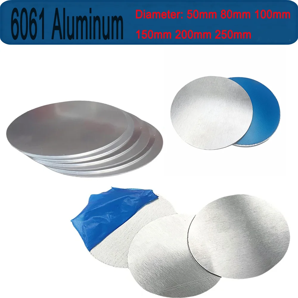 6061 Aluminum Round Plate Disc Circular Aluminum Sheet DIY Metal Material Disc Thickness 1mm/1.5mm/2mm/3mm/4mm/5mm/6mm
6061 Aluminum Round Plate Disc Circular Aluminum Sheet DIY Metal Material Disc Thickness 1mm/1.5mm/2mm/3mm/4mm/5mm/6mm
