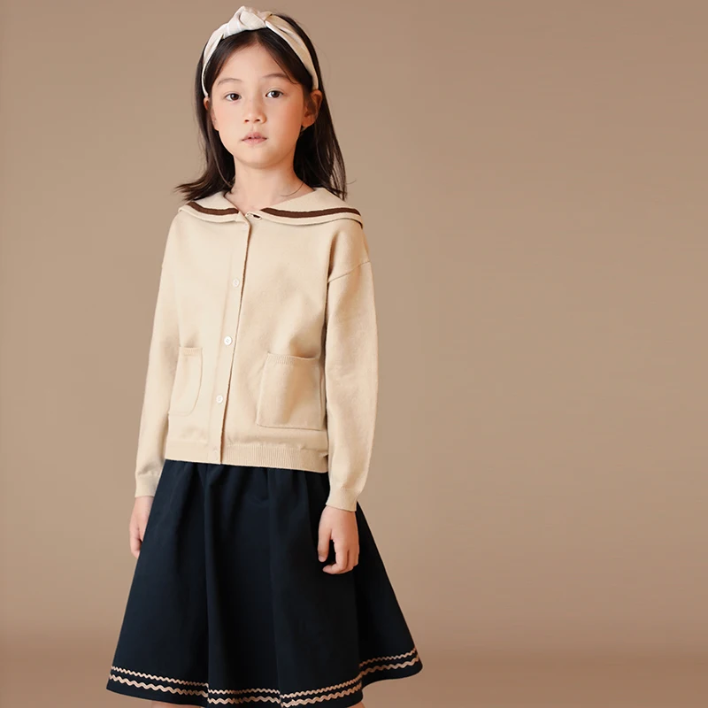 Children Clothes Girl Clothes Sweater Knitwear Spring and Summer Cotton Knitted Girls Mother Kids Navy Collar Cardigan Jacket
Children Clothes Girl Clothes Sweater Knitwear Spring and Summer Cotton Knitted Girls Mother Kids Navy Collar Cardigan Jacket