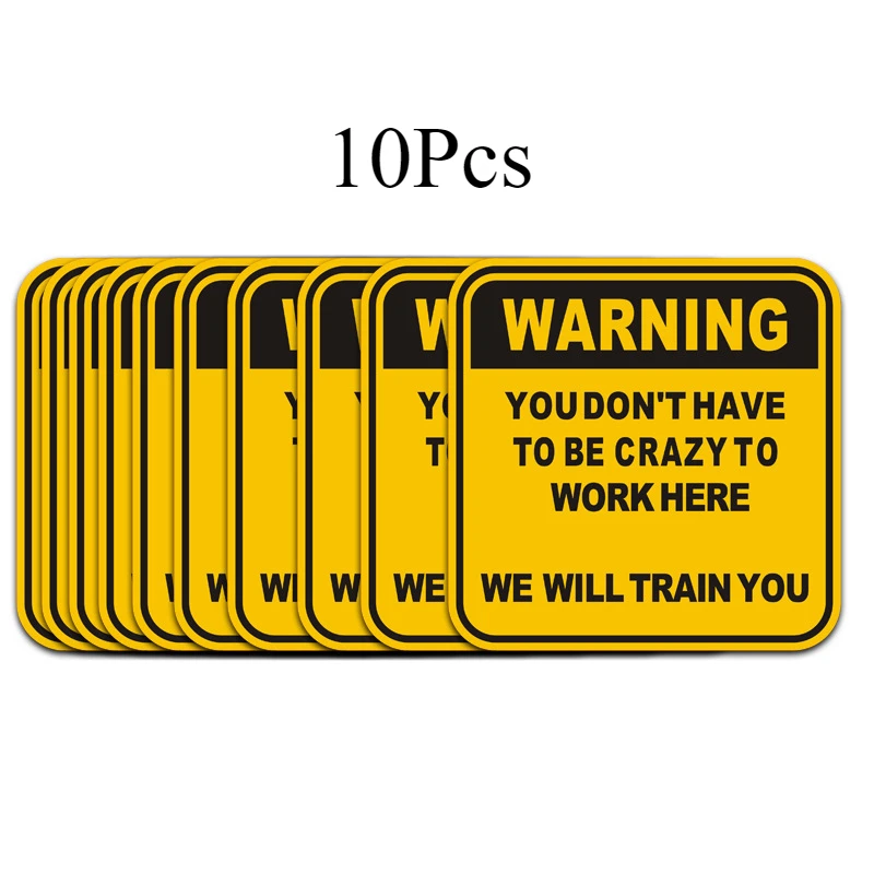 10Pcs You Don't Have To Be Crazy Warning Car Stickers Funny Mechanic Decals for Adults Work Waterproof Decoration Helmet Sticker
10Pcs You Don't Have To Be Crazy Warning Car Stickers Funny Mechanic Decals for Adults Work Waterproof Decoration Helmet Sticker