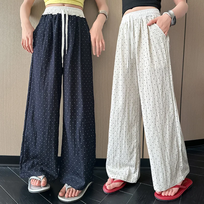 Casual Teenage Girls 2026 Summer Polka Dot Wide Leg Pants Cool Kids Fashion Korean Trousers High Waist Children Streetwear Pants
Casual Teenage Girls 2026 Summer Polka Dot Wide Leg Pants Cool Kids Fashion Korean Trousers High Waist Children Streetwear Pants