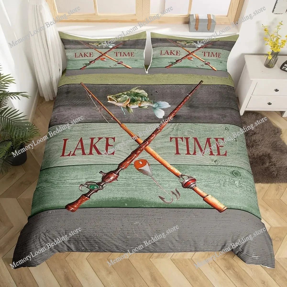 Fishhook Duvet Cover Set Twin Size Fishing Bedding Set Fish Hook Pattern Comforter Set,Modern Quilt Cover for Teen Adult
Fishhook Duvet Cover Set Twin Size Fishing Bedding Set Fish Hook Pattern Comforter Set,Modern Quilt Cover for Teen Adult