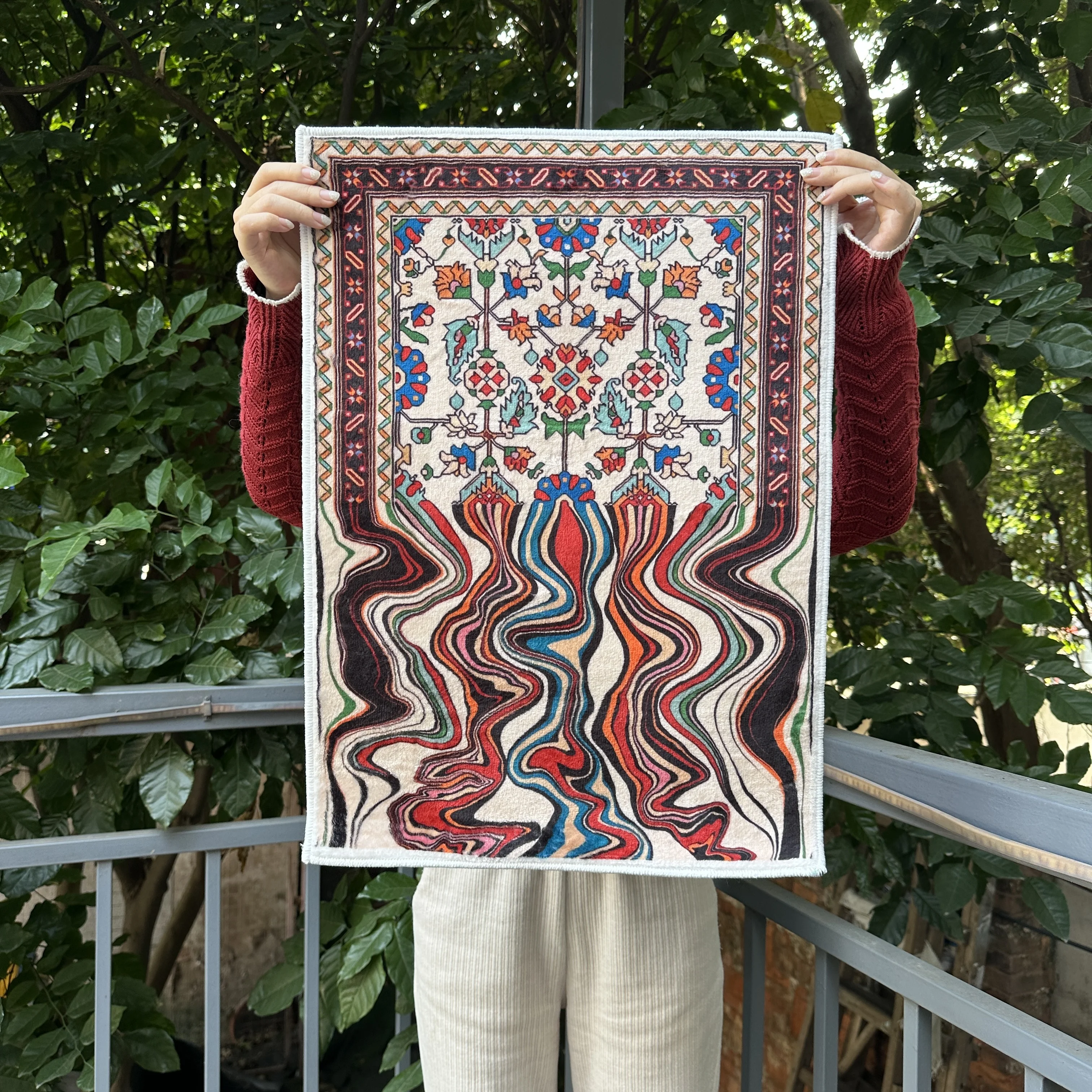 Middle Eastern Style Colorful Rug Digital Printing Technology Simple Housewarming Gift Handmade Non-Slip Decorative Carpet
Middle Eastern Style Colorful Rug Digital Printing Technology Simple Housewarming Gift Handmade Non-Slip Decorative Carpet