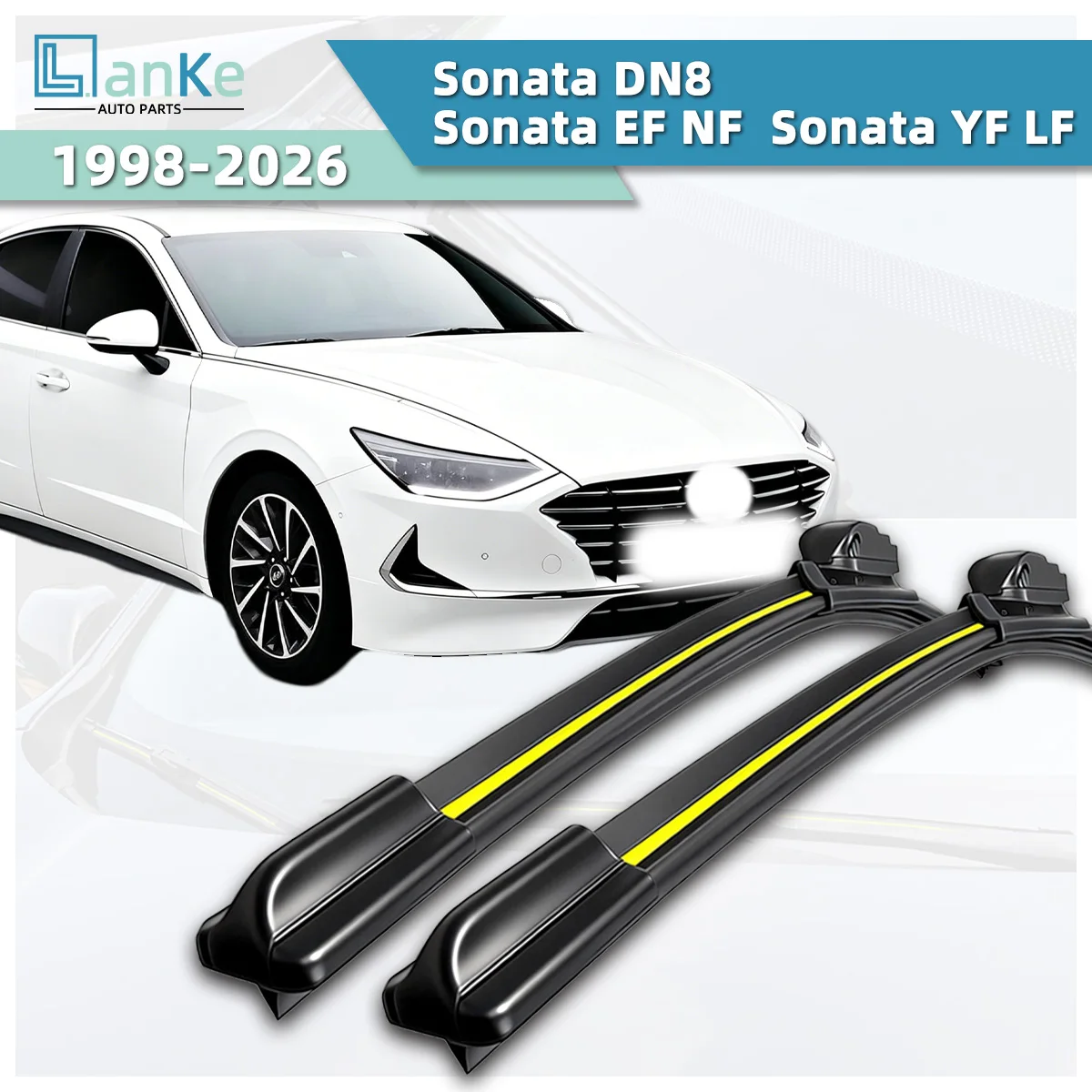 Lanke Wiper Fit For Hyundai Sonata DN8/ EF NF/ YF LF (1998-2026) Natural Rubber Strip Boneless Silent Front Windshield Wipers
Lanke Wiper Fit For Hyundai Sonata DN8/ EF NF/ YF LF (1998-2026) Natural Rubber Strip Boneless Silent Front Windshield Wipers