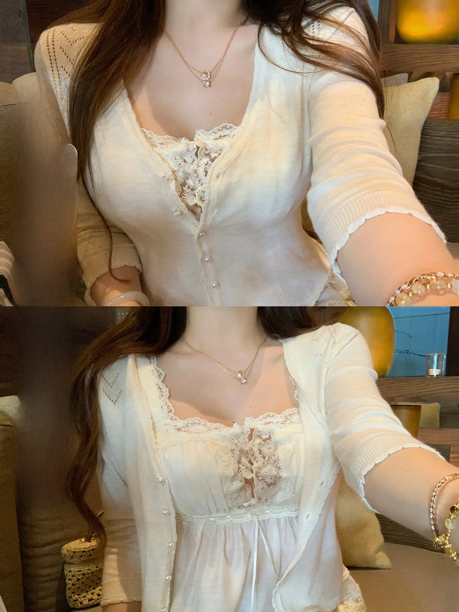 Lukira Women's Knitted Long Sleeve Open Cardigan Slim Fit Spring Summer Outerwear Breathable Hollow Patterned Soft Nylon Blend
Lukira Women's Knitted Long Sleeve Open Cardigan Slim Fit Spring Summer Outerwear Breathable Hollow Patterned Soft Nylon Blend