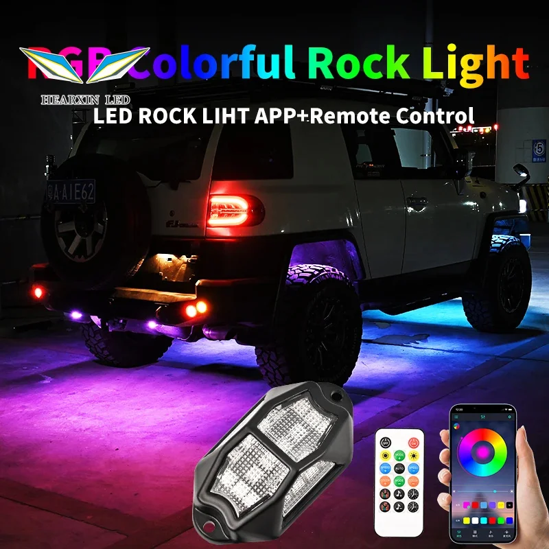 Underglow Rock Lights 4/6/8/10/12 Pods RGB Led Multi Color App Remote Control Music Mode for Pickup ATV RZR UTV Chassis Light
Underglow Rock Lights 4/6/8/10/12 Pods RGB Led Multi Color App Remote Control Music Mode for Pickup ATV RZR UTV Chassis Light