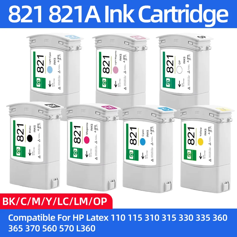 400ML 821 821A Ink Cartridge G0Y89A 86A 87A 92A Compatible For HP Latex 110 115 310 315 330 335 360 365 370 560 570 L360 Printer
400ML 821 821A Ink Cartridge G0Y89A 86A 87A 92A Compatible For HP Latex 110 115 310 315 330 335 360 365 370 560 570 L360 Printer