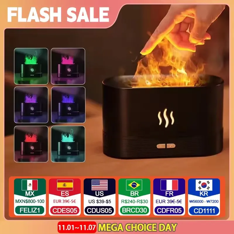 Perfume Humidifier Ultrasonic Air Humidifier With LED Lighting Simulation Colorful Flame Fragrance Machine
Perfume Humidifier Ultrasonic Air Humidifier With LED Lighting Simulation Colorful Flame Fragrance Machine