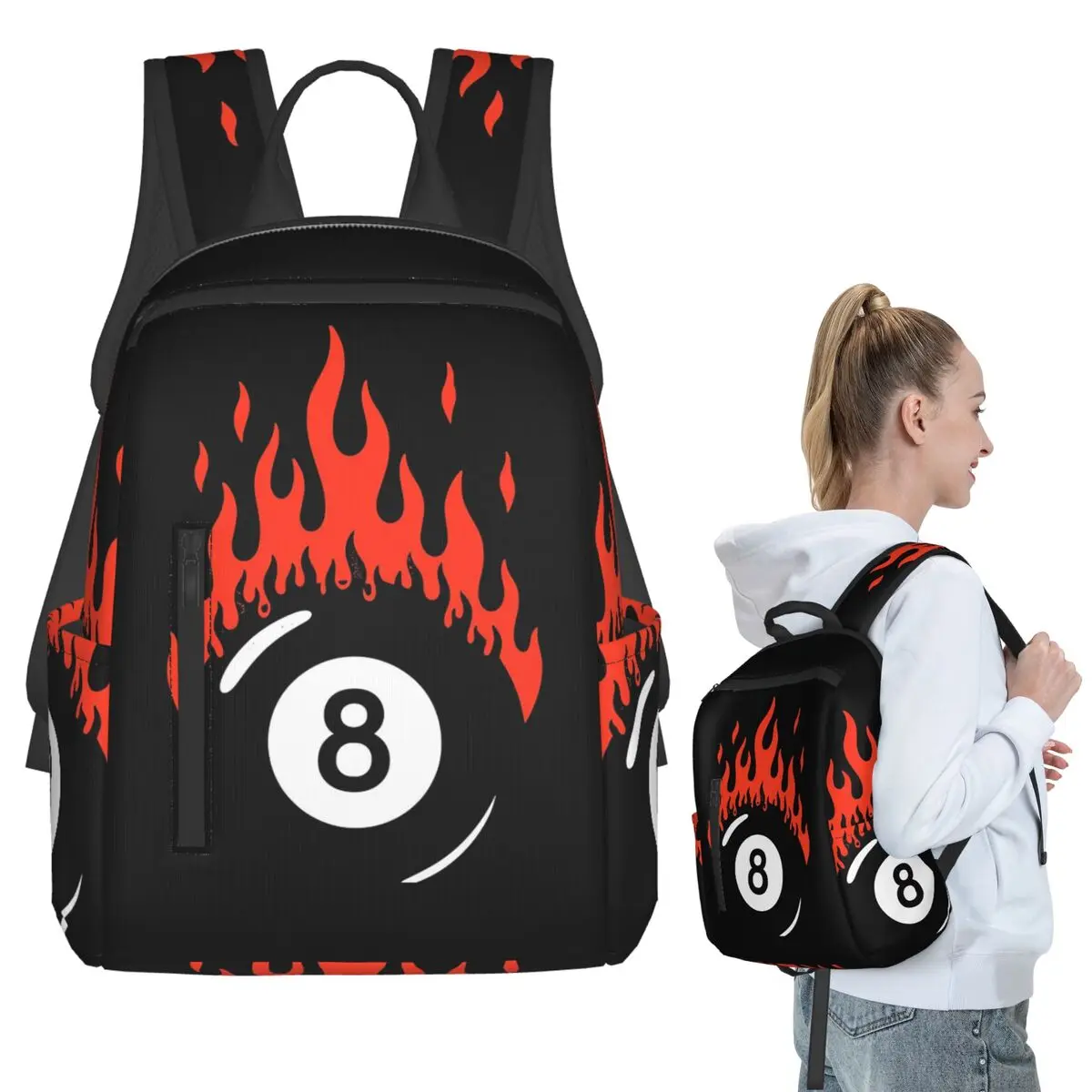 Flaming 8-Ball Graphic Art Backpack Student BookBag Children School Bag Computer Shoulder Bags Boys Girls
Flaming 8-Ball Graphic Art Backpack Student BookBag Children School Bag Computer Shoulder Bags Boys Girls