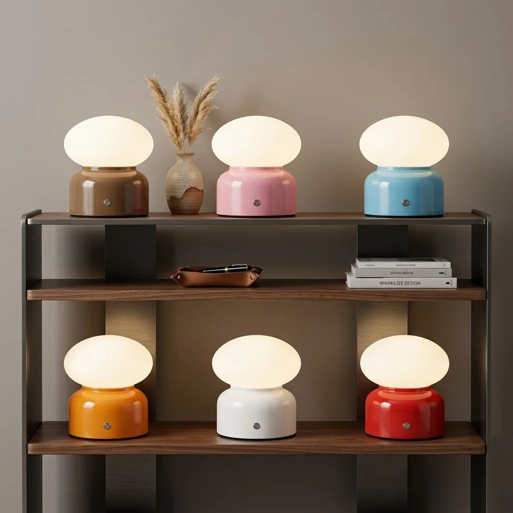 Nordic Minimalist Cute LED Night Light for Living Room Retro Mid Century Bedside Lamp for Bedroom Modern Mushroom Table Lamp
Nordic Minimalist Cute LED Night Light for Living Room Retro Mid Century Bedside Lamp for Bedroom Modern Mushroom Table Lamp