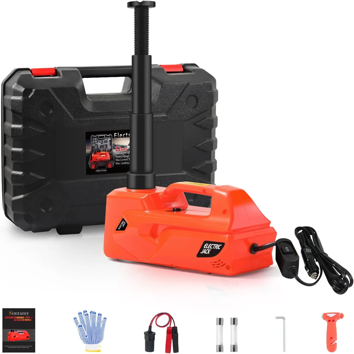 5-тонный гидравлический автомобильный домкрат 12 В с предохранительным молотком и светодиодной подсветкой для замены шин внедорожника, грузовика, седана
5-тонный гидравлический автомобильный домкрат 12 В с предохранительным молотком и светодиодной подсветкой для замены шин внедорожника, грузовика, седана