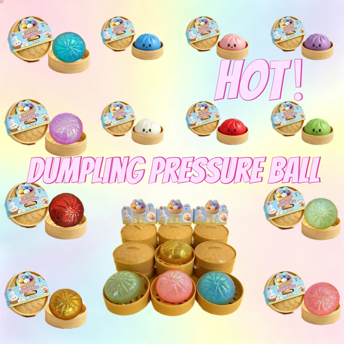 Blind box Colorful Simulated Dumpling Squishy Relaxing Relieve Anxiety Antistress Enhance Happiness Rebound Squeeze Reliever Toy
Blind box Colorful Simulated Dumpling Squishy Relaxing Relieve Anxiety Antistress Enhance Happiness Rebound Squeeze Reliever Toy